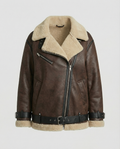 Elegant Lapel Faux Leather Jacket
