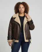 Elegant Lapel Faux Leather Jacket