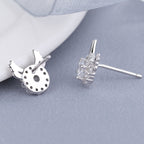 Women's earrings with sparkling crystals and playfully designed wings