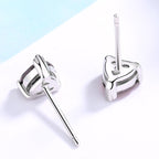Women's earrings with sparkling heart accents made of high-quality stainless steel