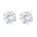 Ladies earrings with sparkling crystals in exquisite wreath design