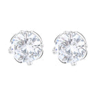 Ladies earrings with sparkling crystals in exquisite wreath design