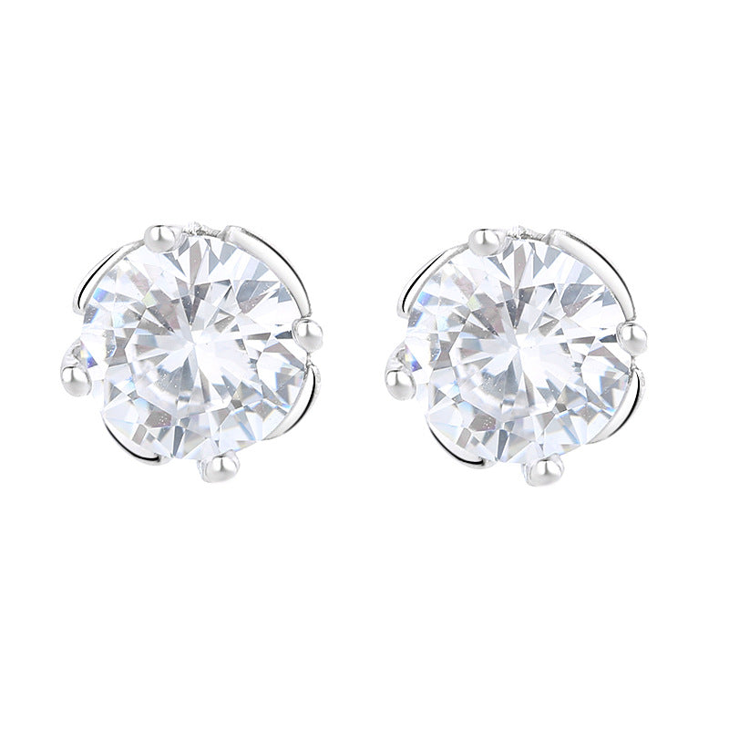 Ladies earrings with sparkling crystals in exquisite wreath design