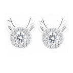 Women's earrings with sparkling crystals and playfully designed wings
