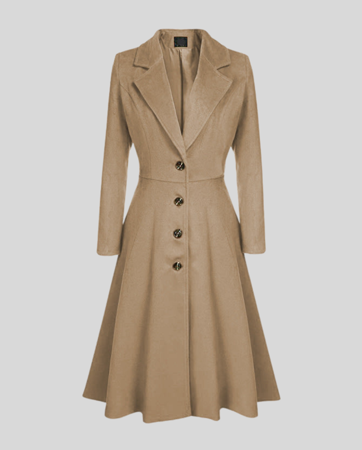 Elegant women's wool coat winter