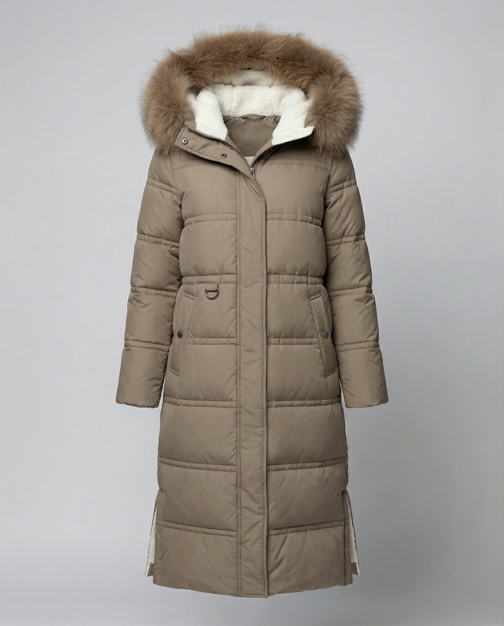 Long quilted coat women's winter