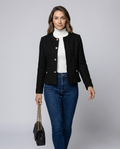 Simple Single-Breasted Women's Jacket Elegant