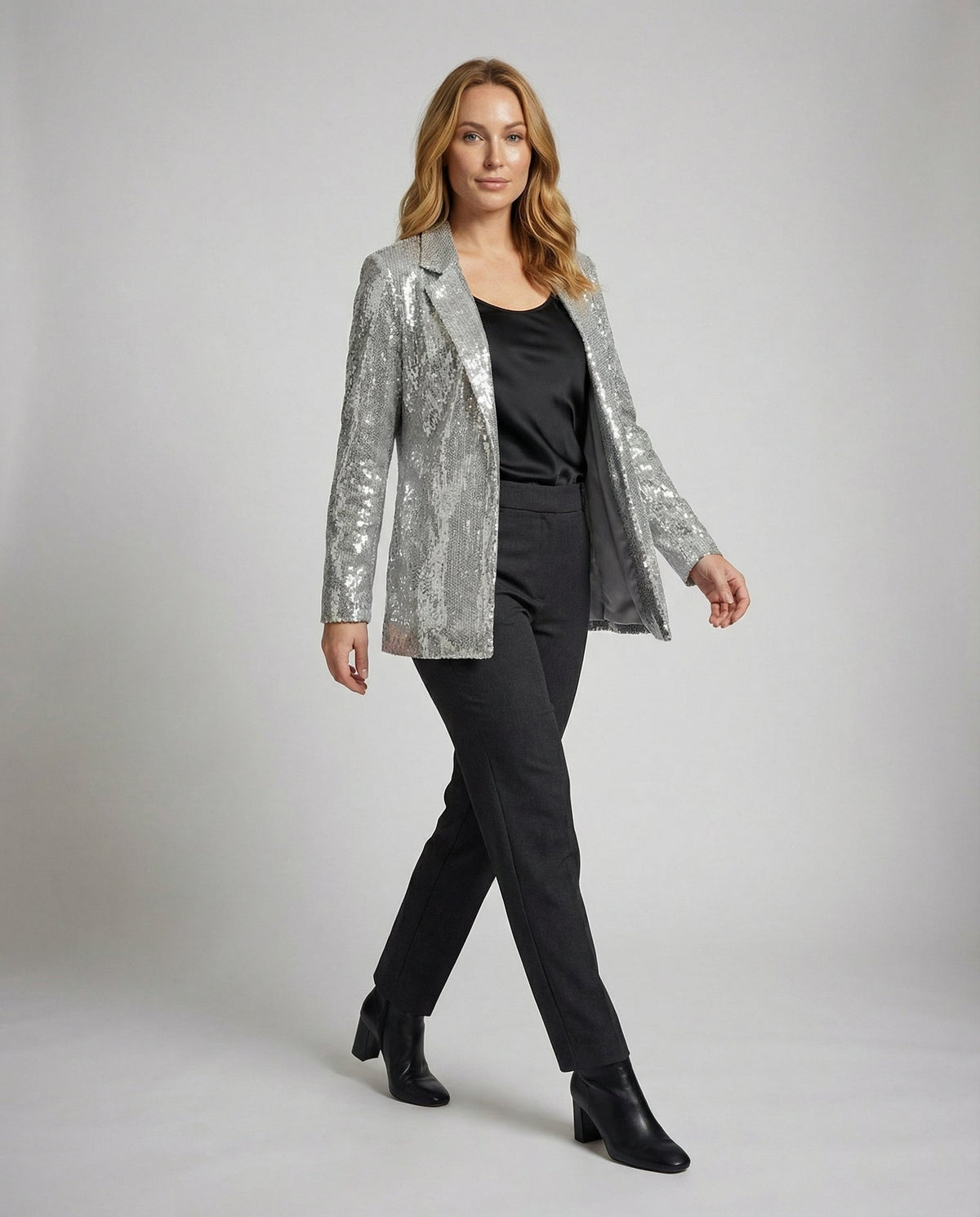 Glamorous Sequin Lapel Blazer