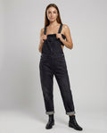 Denim Cross Back Overalls Women