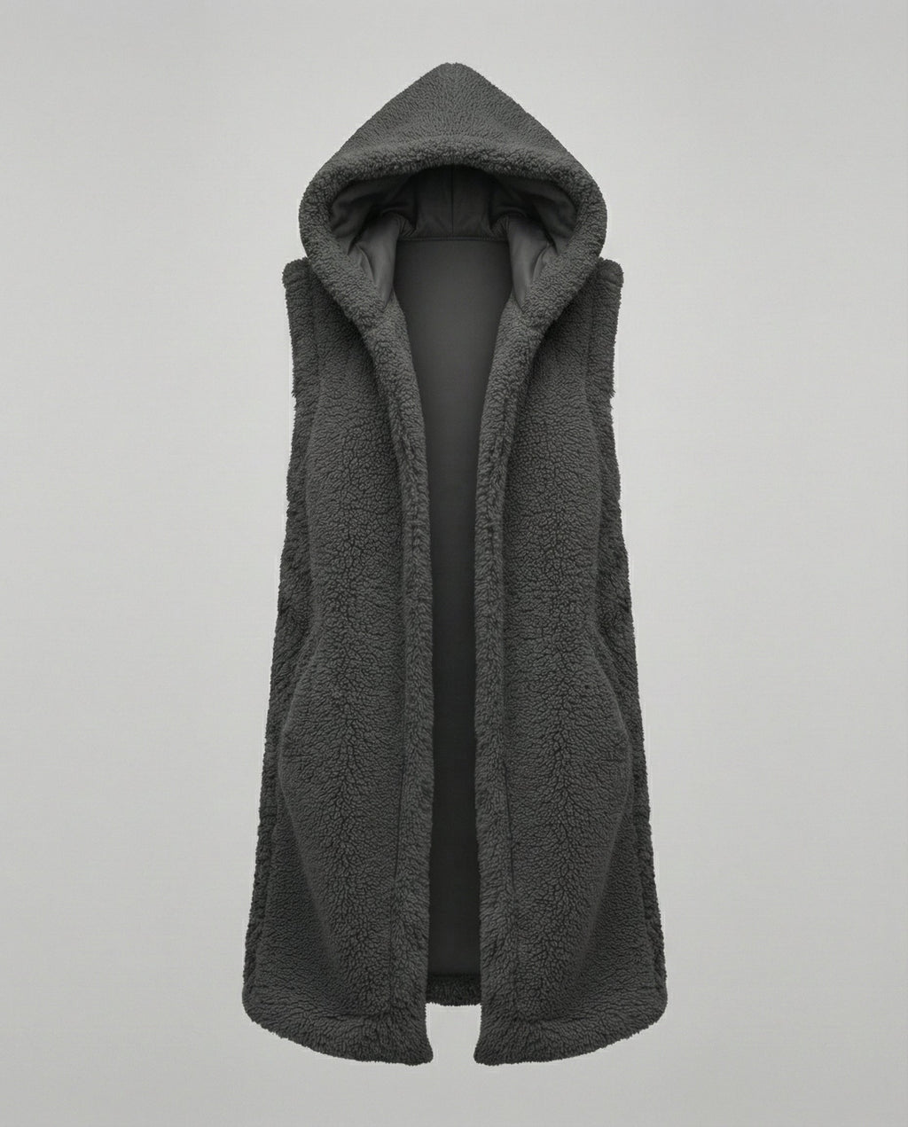 Cozy lambskin imitation vest women