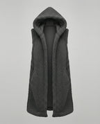 Cozy lambskin imitation vest women