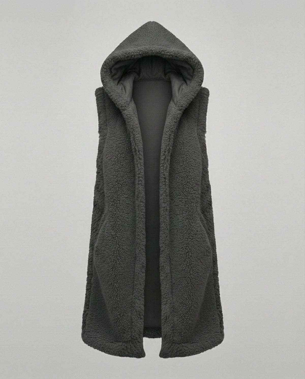 Cozy lambskin imitation vest women