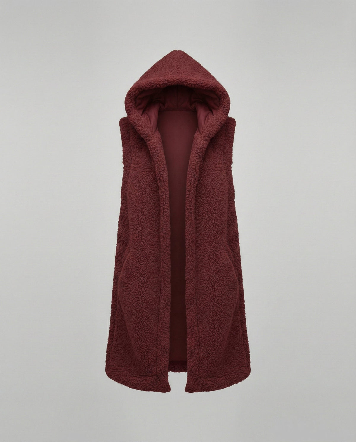 Cozy lambskin imitation vest women