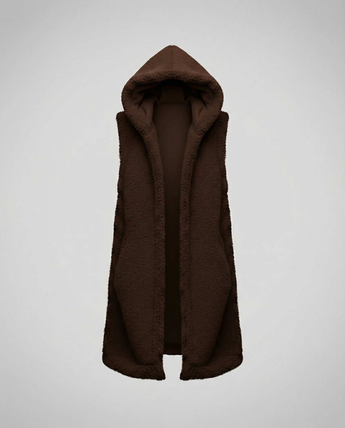 Cozy lambskin imitation vest women
