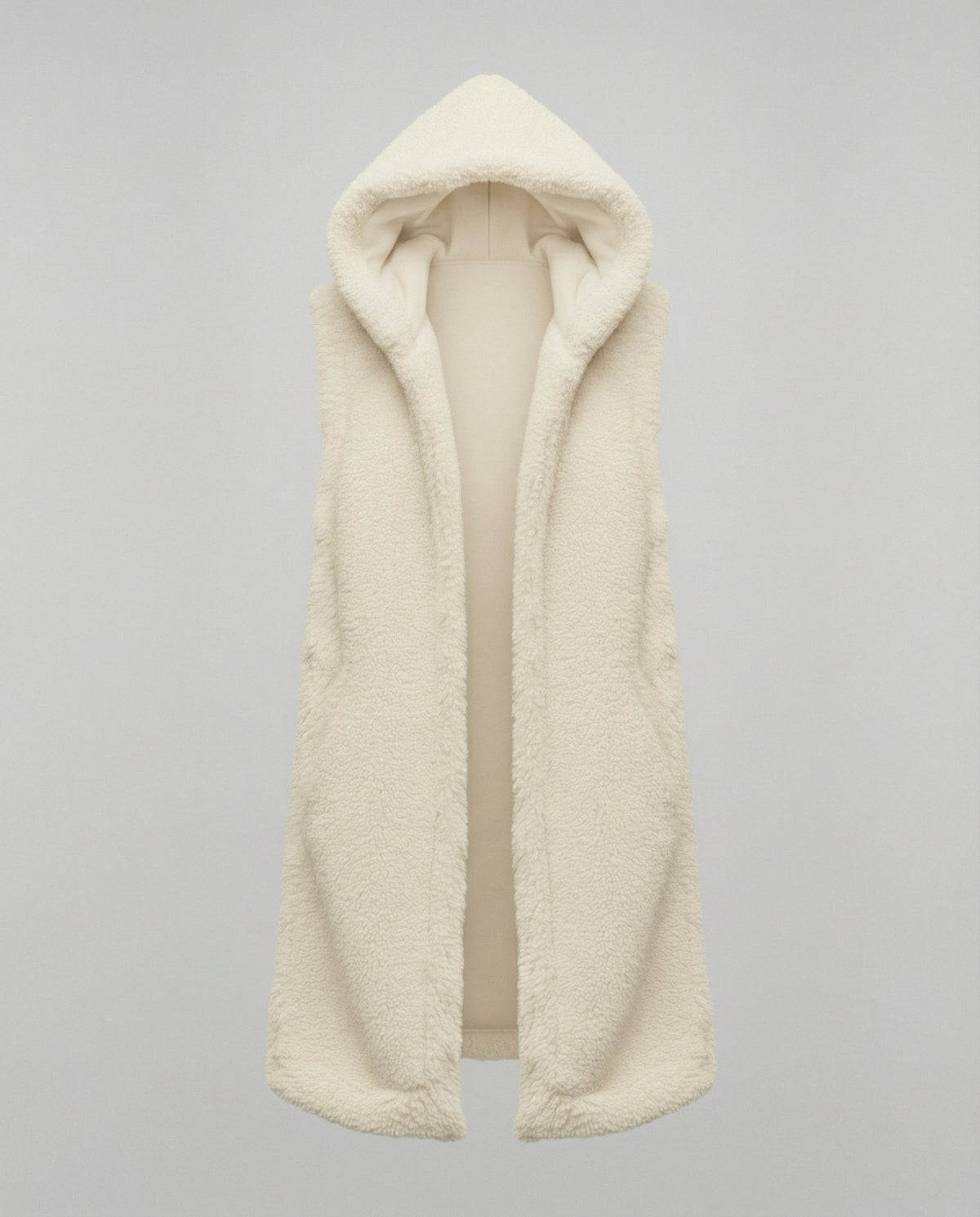 Cozy lambskin imitation vest women