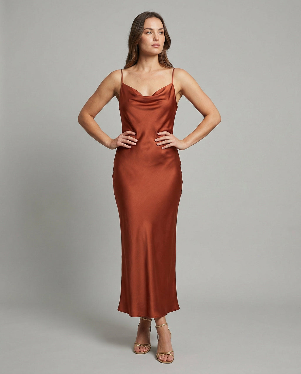 Elegant Satin Dress Women
