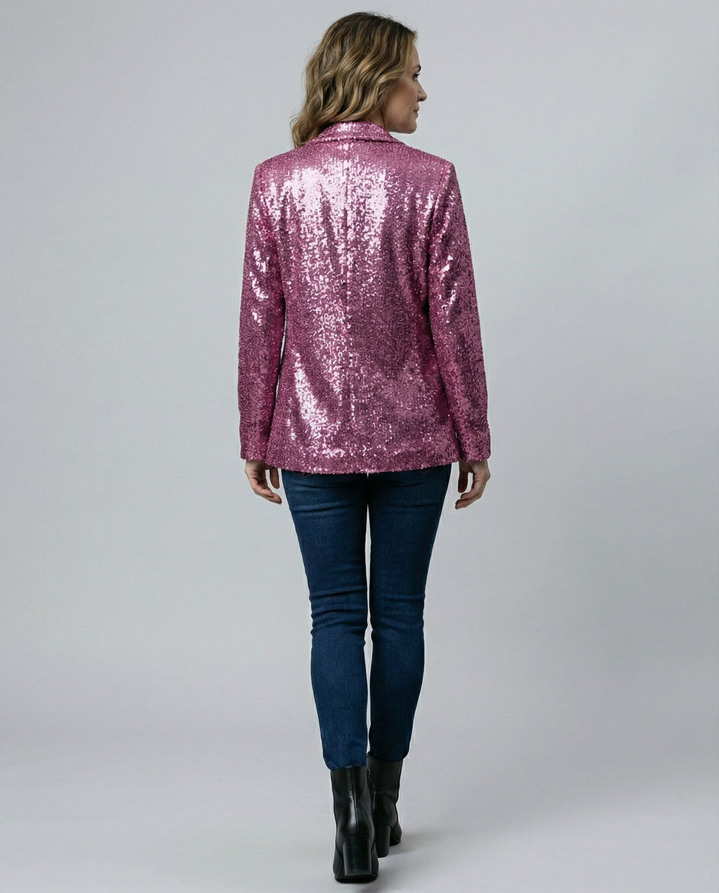 Glittering women's sequin blazer
