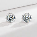 Ladies earrings with sparkling zirconia in elegant wreath design