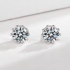 Ladies earrings with sparkling zirconia in elegant wreath design