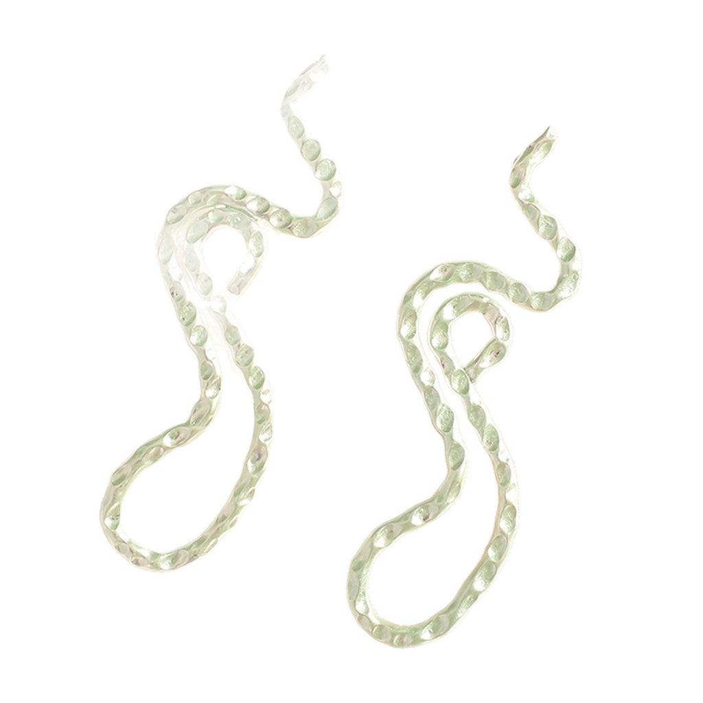 Ladies earrings in elegant wave pattern