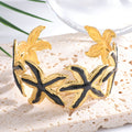 Ladies Open Cuff Bracelet with Expressive Star Motif