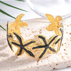 Ladies Open Cuff Bracelet with Expressive Star Motif