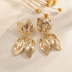 Ladies earrings in elegant leaf design