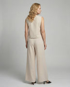 Women's Two-Piece Set Linen Pants