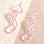 Ladies earrings in elegant wave pattern
