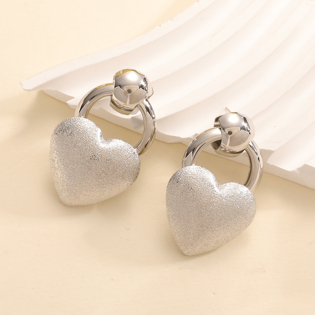 Ladies earrings in elegant heart design