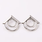 Women's Hanging Earrings with Elegant, Curved Ring Design