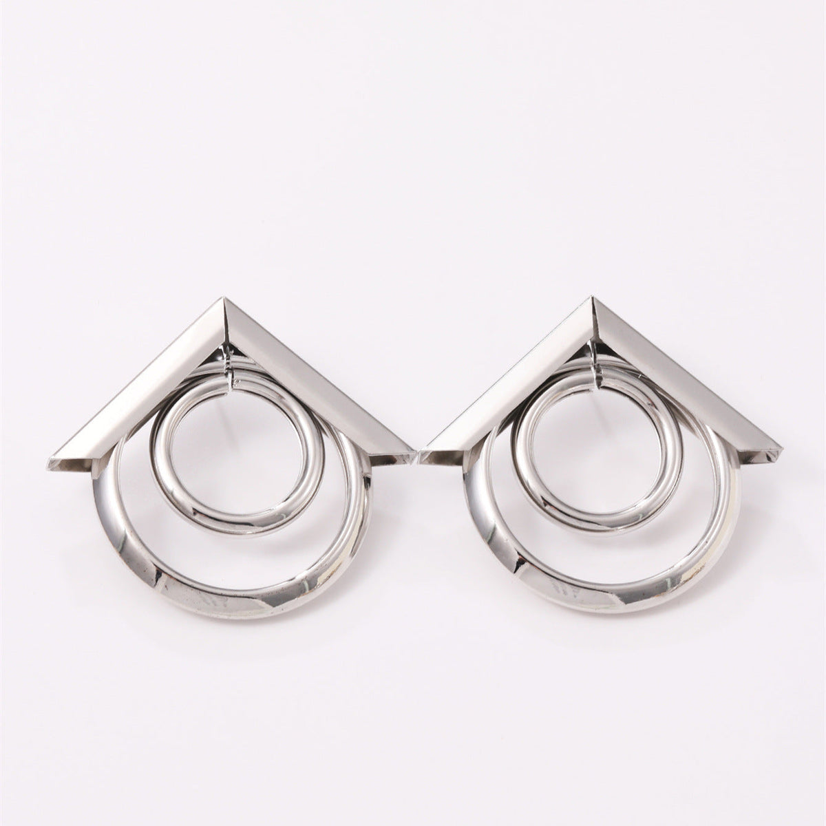 Women's Hanging Earrings with Elegant, Curved Ring Design