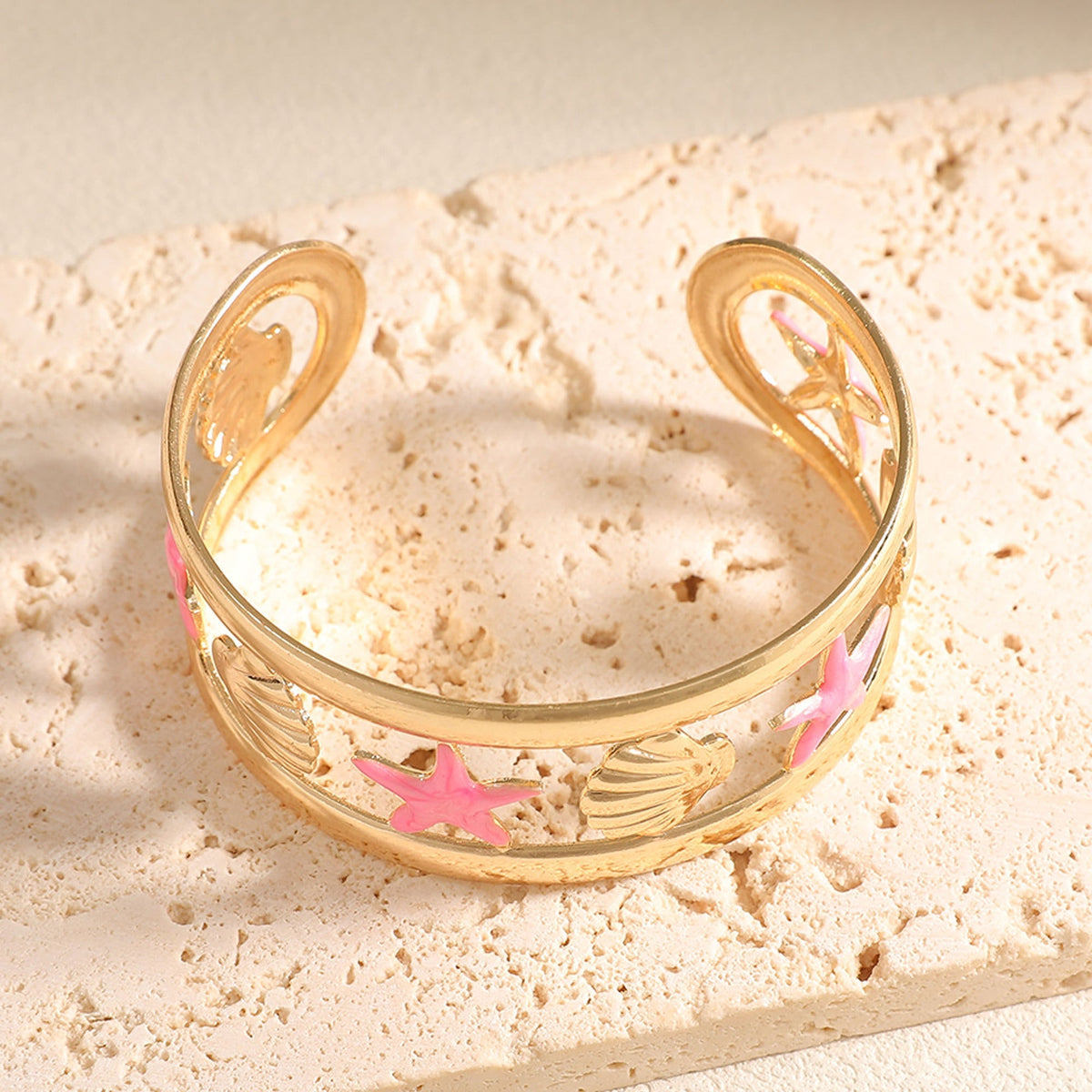 Ladies bracelet with intricate starfish design