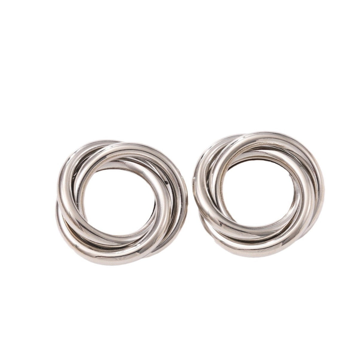Women's Hanging Earrings with Elegant, Curved Ring Design