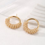 Women's Hanging Earrings with Artistic Spiral Structure