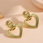 Women’s earrings in modern heart design