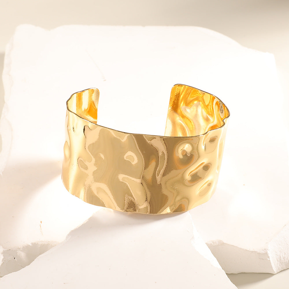 Women Open Bangle with Artistic Relief Design