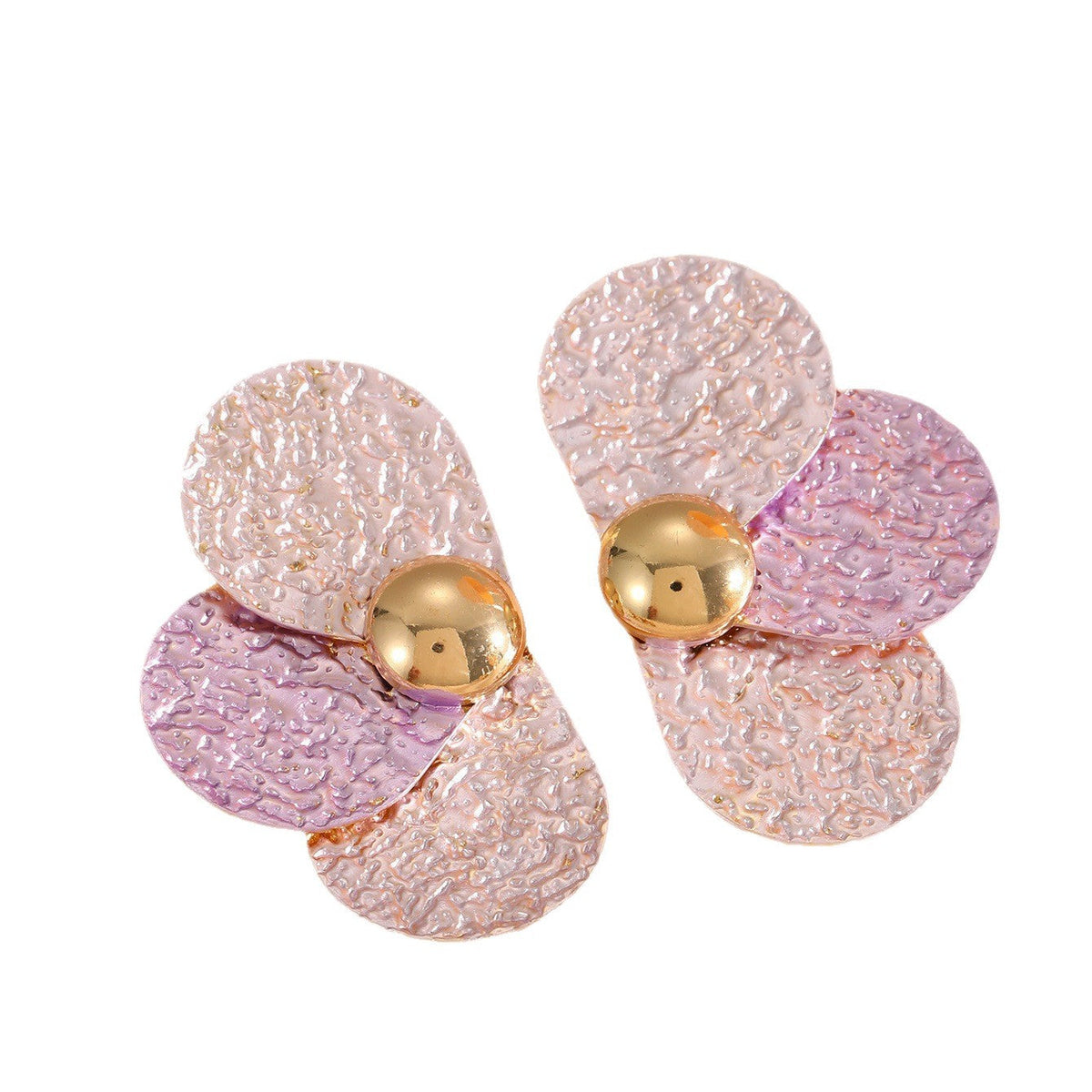 Women's ear clips in elaborate floral pattern
