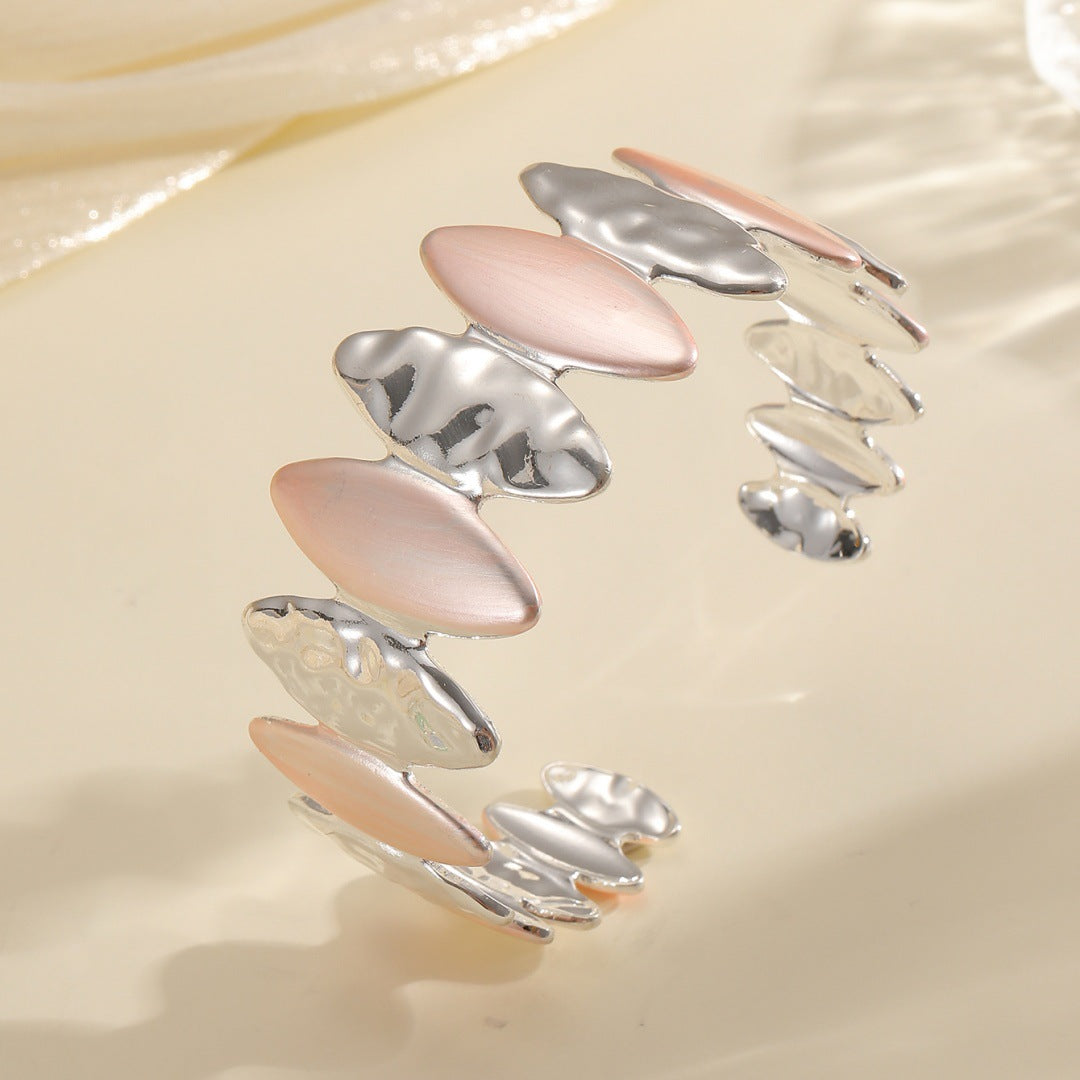 Women Open Bangle with Unique Textured Design