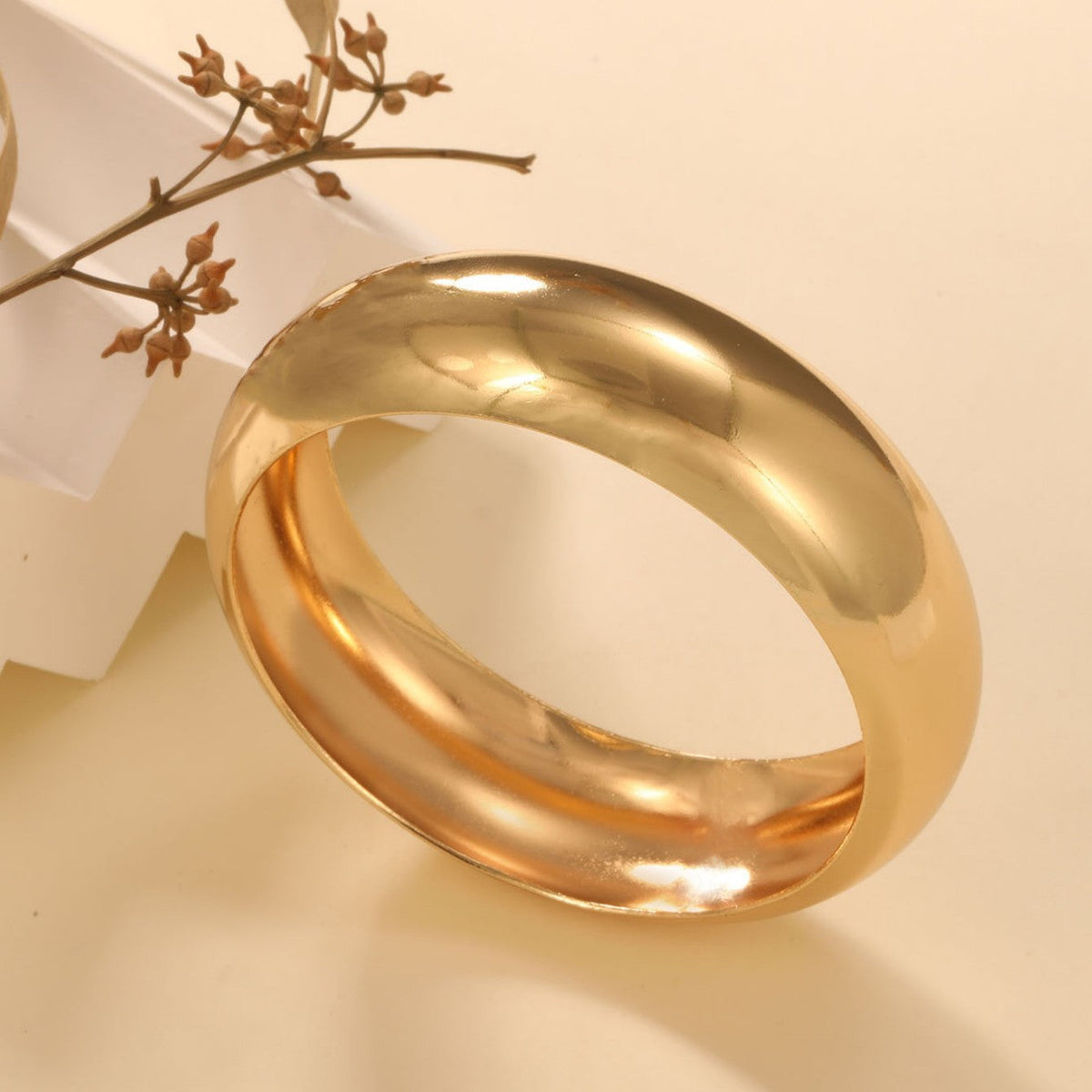 Women's Wide Gold Bracelet
