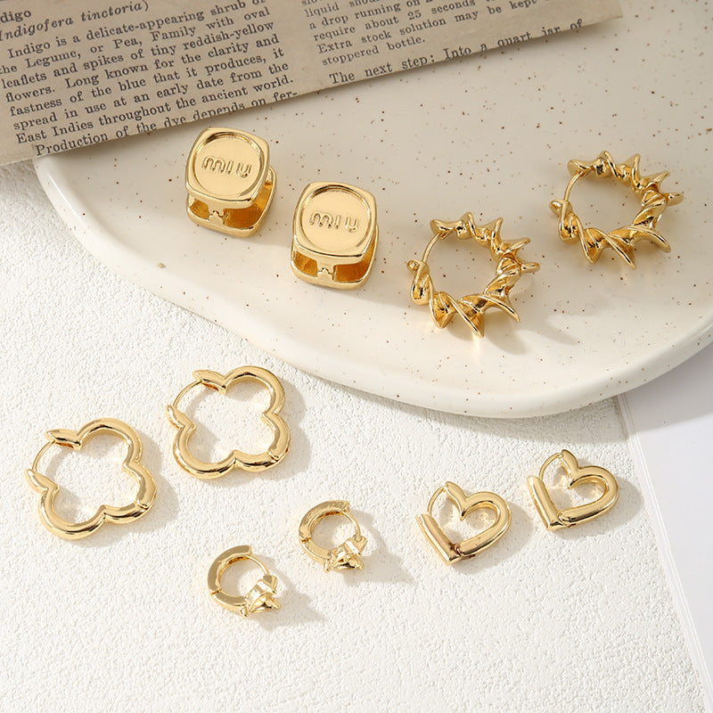 Ladies hoops in unique, sculptural design