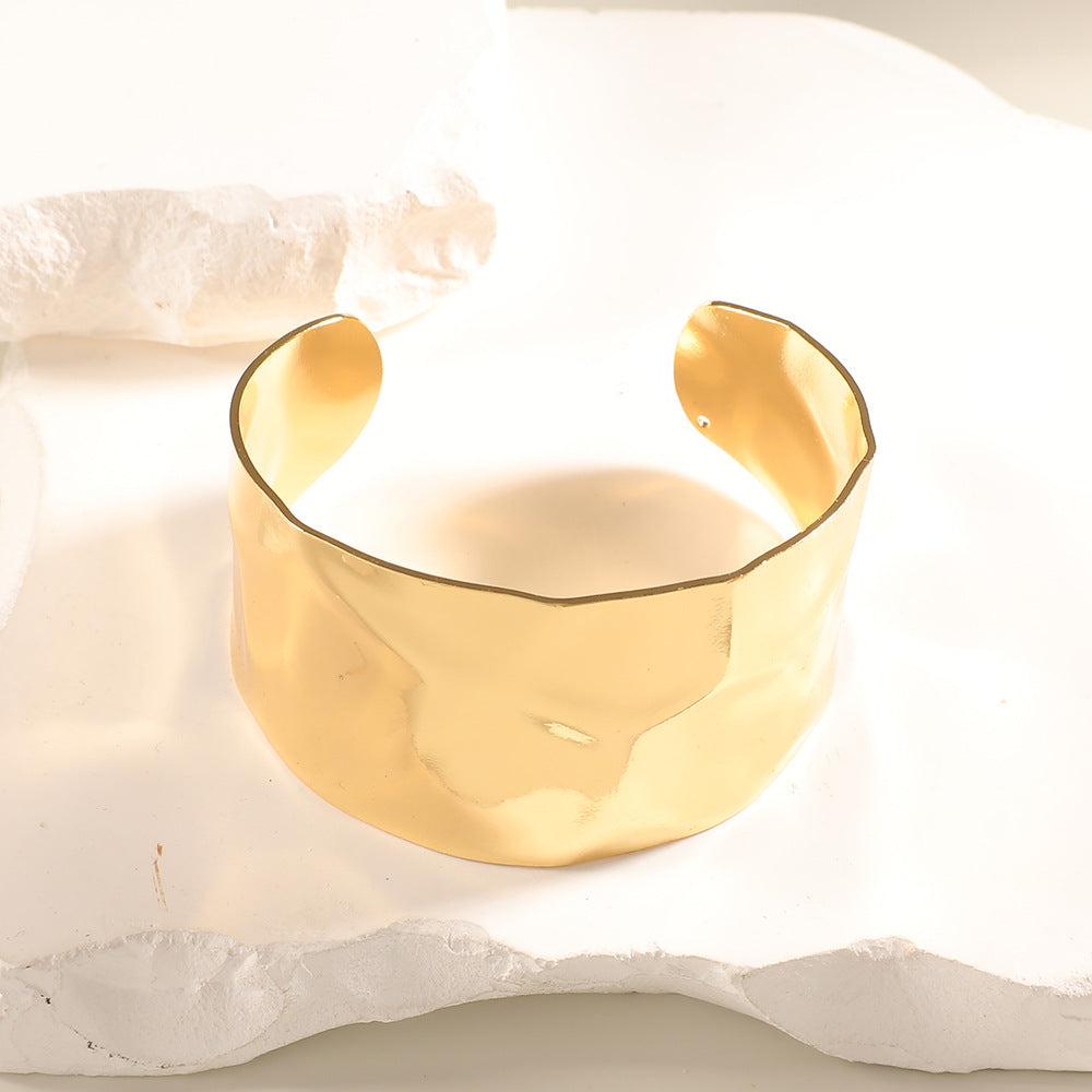 Women Open Bangle with Artistic Relief Design