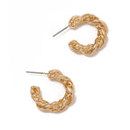 Women High-Quality Earrings with Braided Design