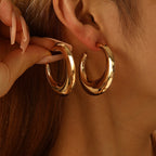 Women's Hanging Earrings in Modern Crescent Design
