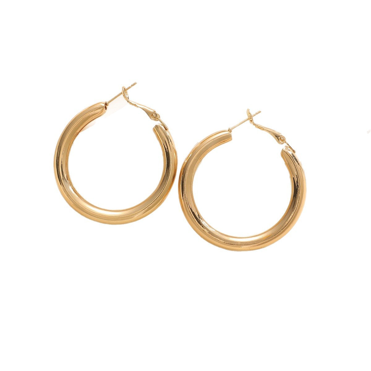 Women's hoop earrings made of high-quality stainless steel with elegant design