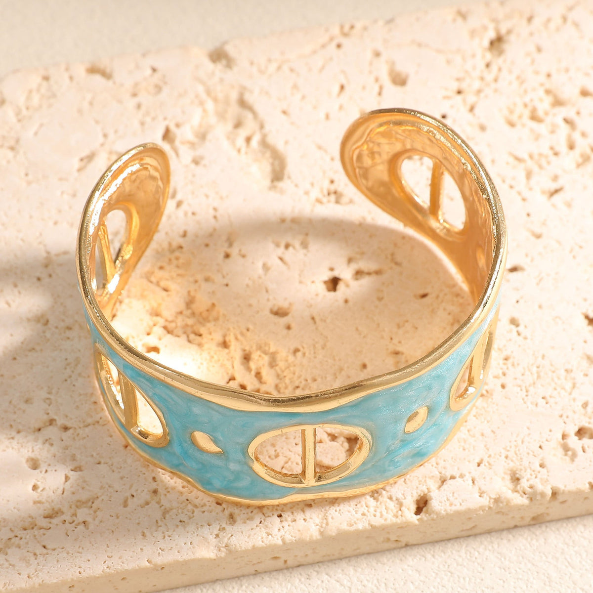 Women Open Cuff Bracelet with Artistic Snake Design