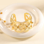 Ladies Open Bangle with Artistic Coral Pattern