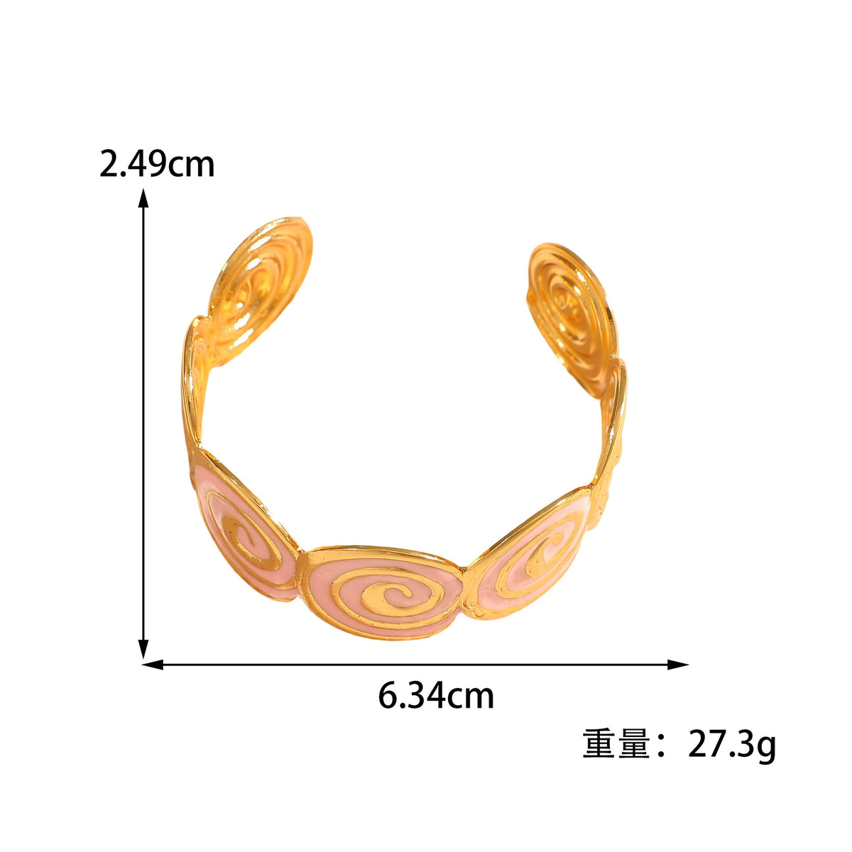 Women's cuff with elegant spiral design