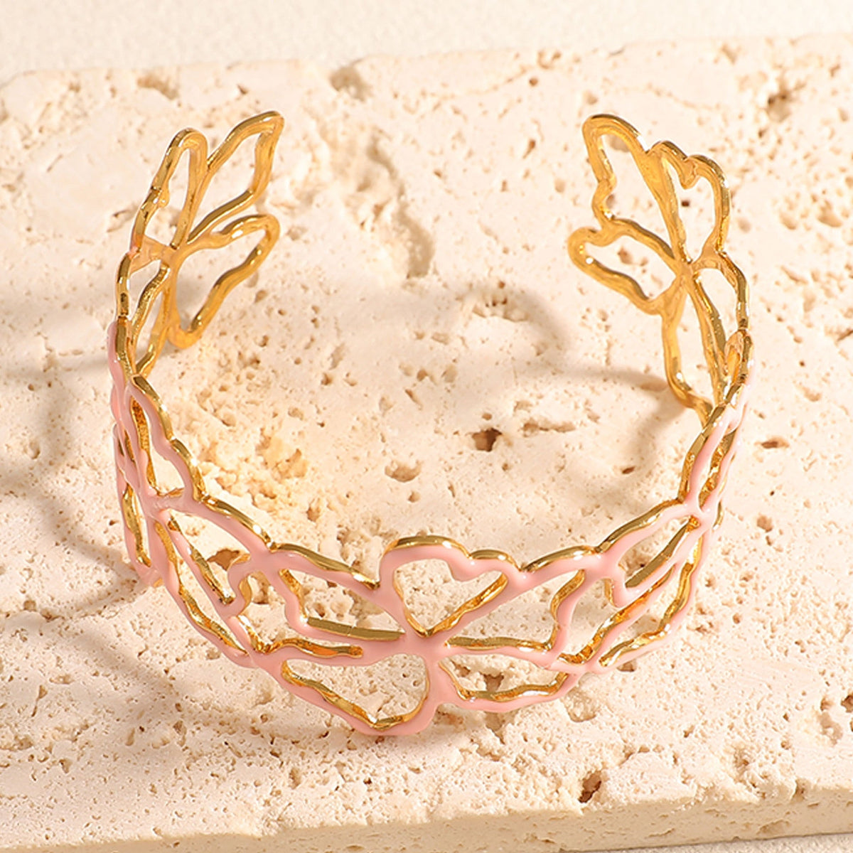 Women Open Bangle in Elegant Leaf Design