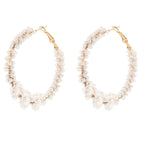 Women’s hoops with artistic pearl design